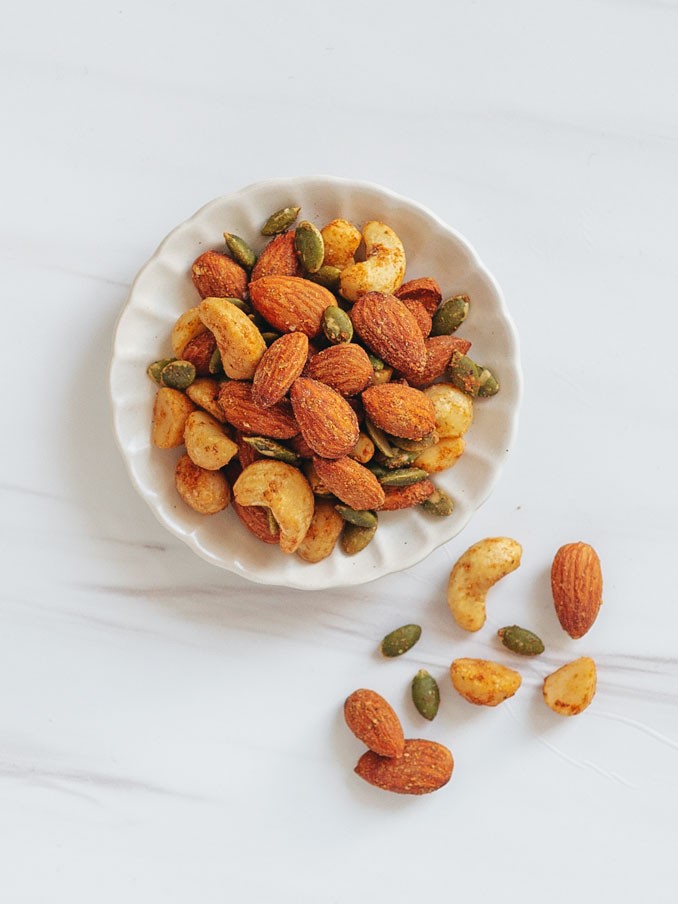 Oil-Free Chipotle Spiced Nuts