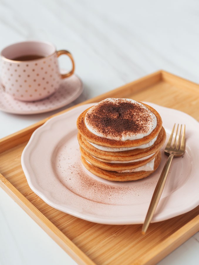 Healthy Tiramisu Pancakes