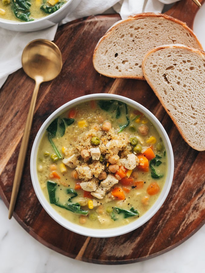 One-Pot Curry Chicken Quinoa Soup